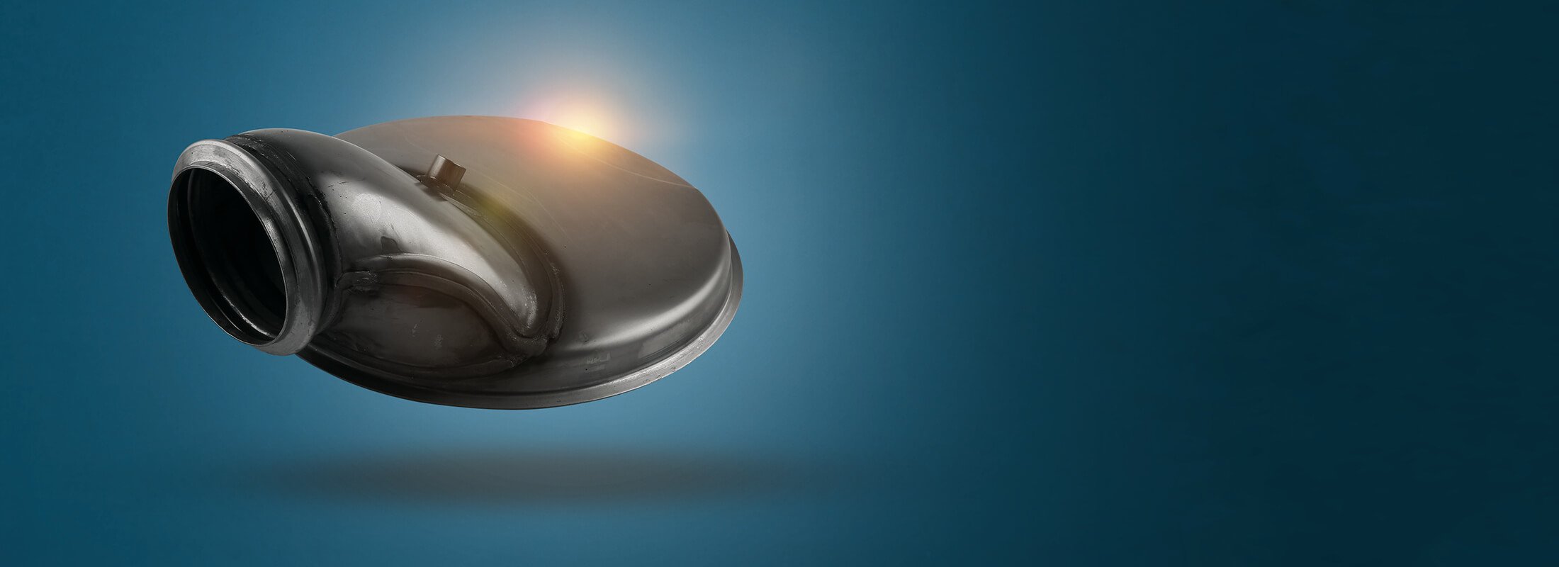 3D rendering of a metal part.