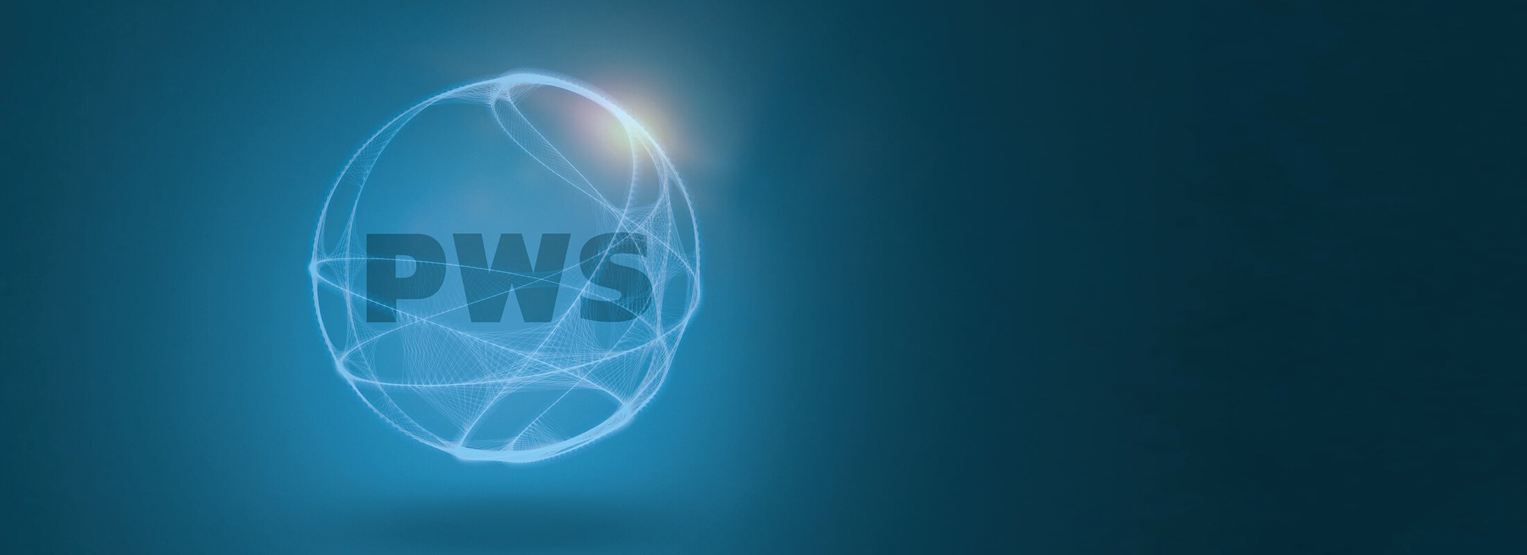 Das PWS-Logo in einer blauen Blase.